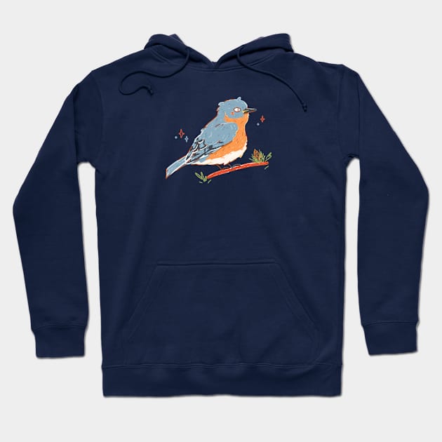 Blue Bird Hoodie by krowsunn